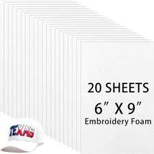 Innconee 20 Pcs 3mm Embroidery Foam EVA Sheets for 3D 6 x 9 Inch, White