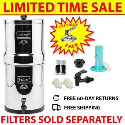 Berkey 304 Stainless Steel Gravity Filter Housing w/ Spigot - No Filters