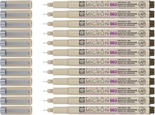 SAKURA Pigma Micron Fineliner Pens - Archival 12 Count Pack of 1 , Black