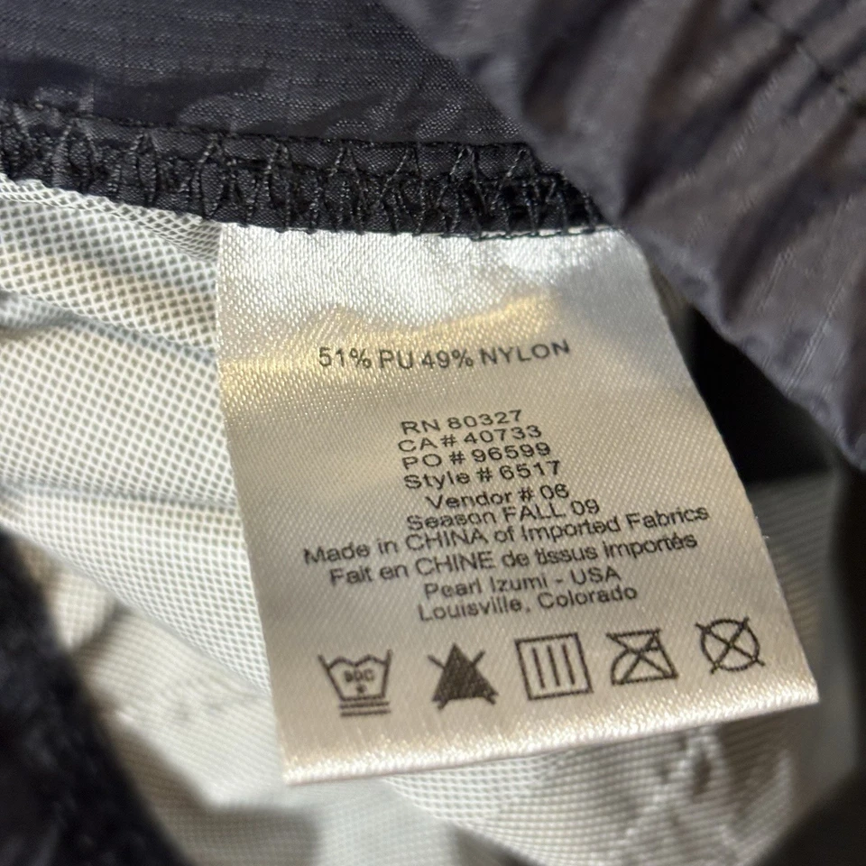 Pearl Izumi Lightweight Biking Cycling Jacket Mens Size Large Black Gray - Image 4 of 4