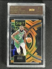 2023-24 Panini Select Jaylen Brown #179 Die Cut Orange Prizm Premier /65 BEM 8