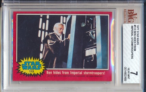 1977 Topps Star Wars #113 Ben hides from Imperial stormtroopers! — BGS 9