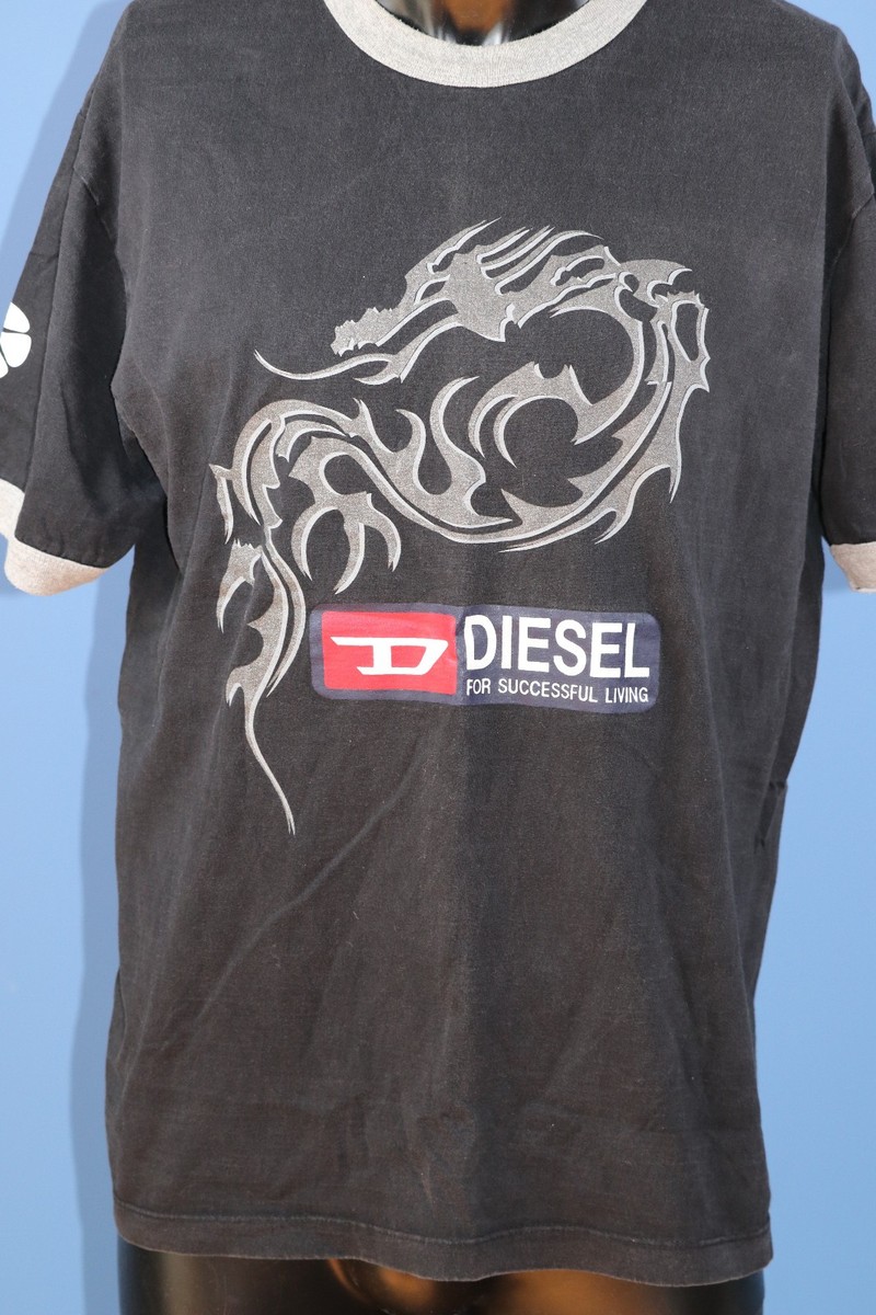 Vintage Diesel 1992 Rare Dragon Print T-Shirt XL 44