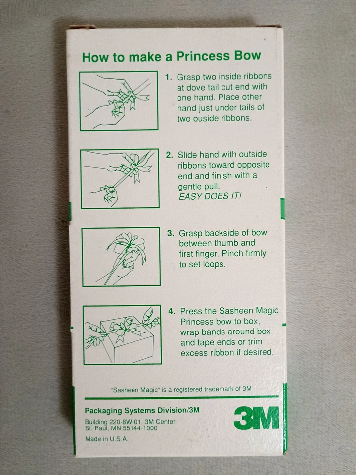 VTG 3M Sasheen Magic Pull Bows & Bow Magic Butterfly Lot Opened Package - Image 2 of 4