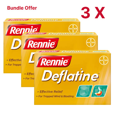 3 x Rennie Deflatine 36 Kautabletten zuckerfrei - Konvolut ANGEBOT