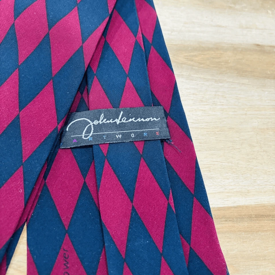 Corbata de colección John Lennon obra de arte 100 % seda con estampado de la Torre Eiffel de John & Yoko Foto 4 de 4