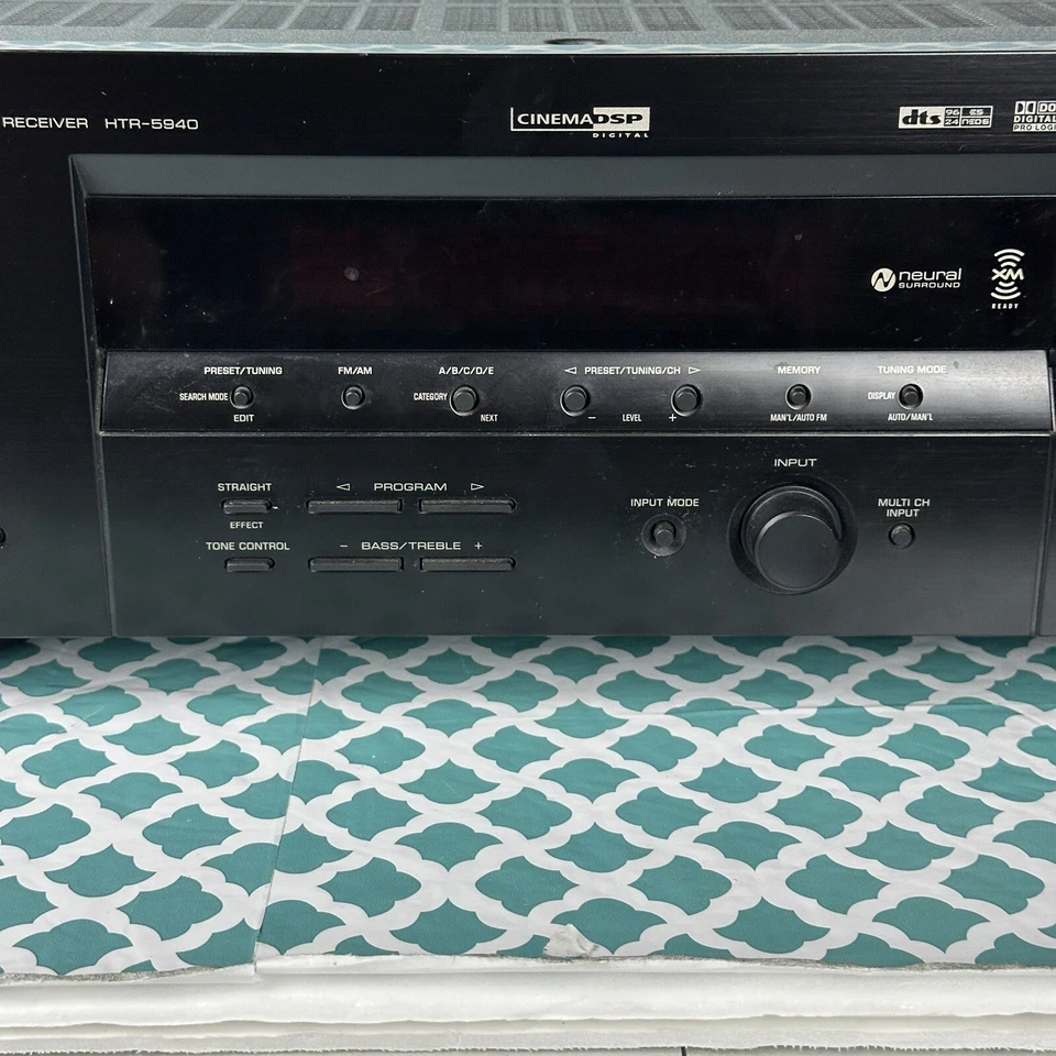 Yamaha HTR-5940 - 6.1 Ch Home Theater Surround Sound Receiver W/ Remote Bundle - Image 4 of 4