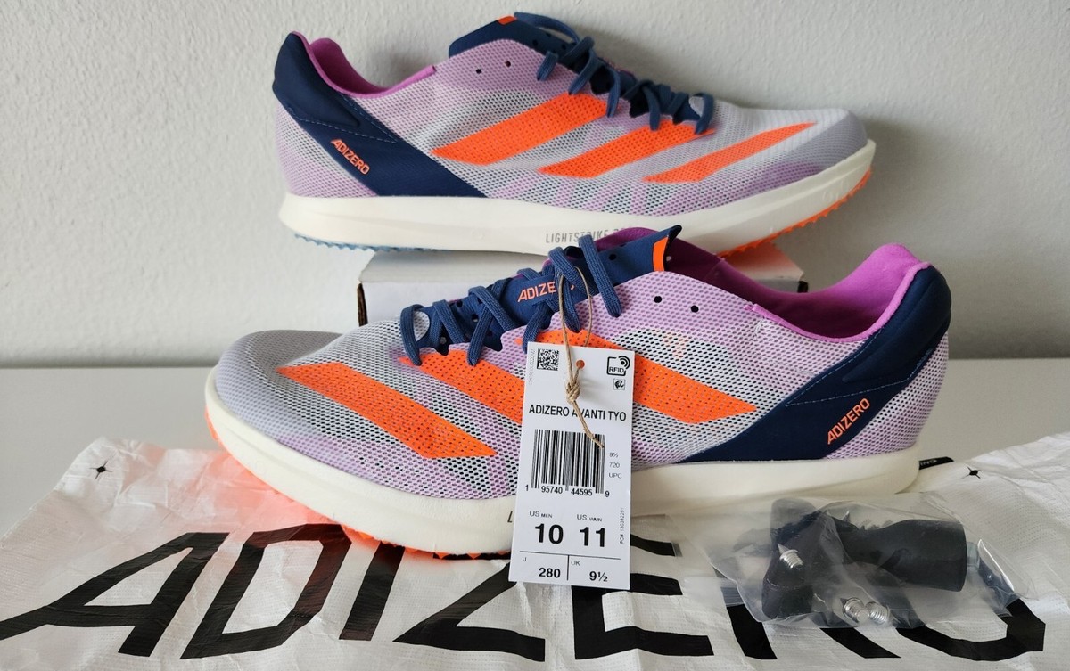 ADIZERO スパイクシューズ 紫とオレンジ ADIZERO スパイクシューズ 紫とオレンジ