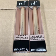 Lot of 2 e.l.f. No budge shadow stick *81675 Champagne Crystal* metallic ELF