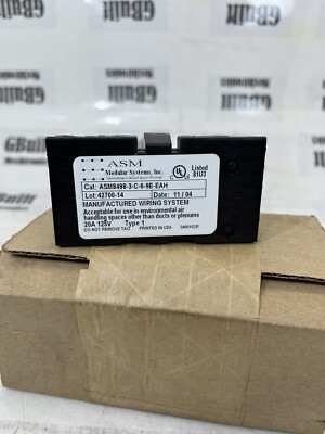 ASM modular systems 6/Box  ASM8498-3-C-6-9E-EACH Plug 20A 125V -30 Day Warranty