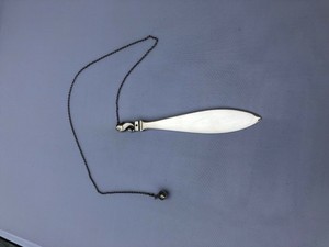 Rare Sterling Silver Georg Jensen letter opener with chain no. 198 - Denmark