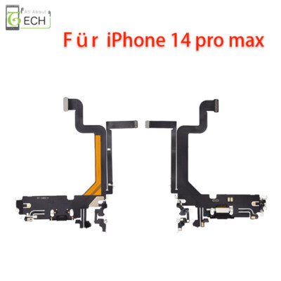 Ladebuchse für iPhone 14 Pro Max Anschluss Connector Flex USB Schwarz