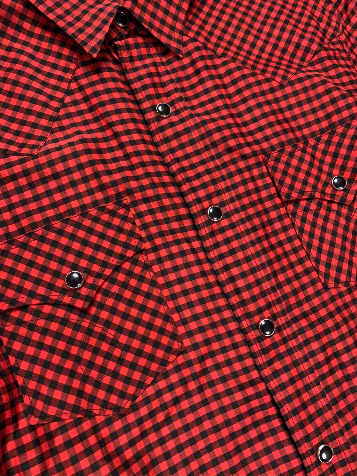 ?65% OFF? [VENDITA] Camicia Saint Laurent a quadri in misto seta rossa tg. S