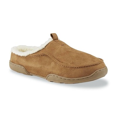 Tan Faux Suede Clog Slip-On Slippers 