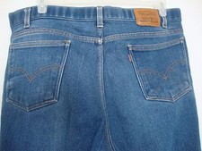 Vtg Levi's Blue Jeans Brown Tab Cotton Blend Denim 40x32 Pants Faded Distressed