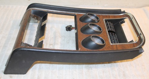 1971 1972 1973 Mustang Mach 1 Boss ORIG WOODGRAIN DASH CENTER GAUGES BEZEL w A/C - Picture 7 of 13