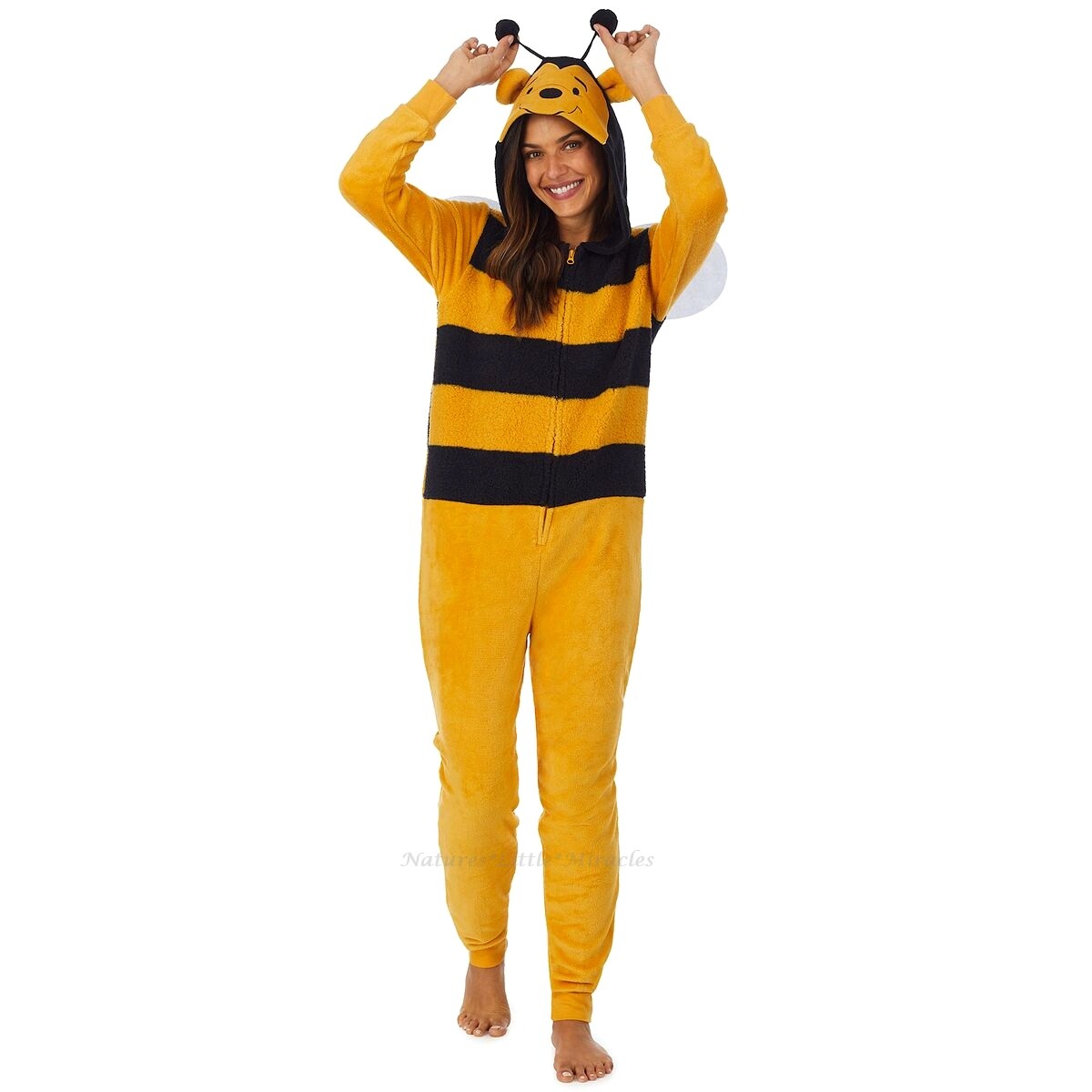 Winnie The Pooh Bear Womens Pajamas Union Suit Halloween Costume