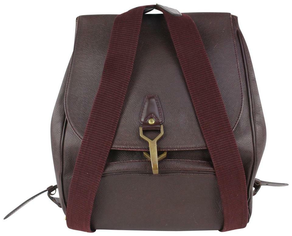 Louis Vuitton Burgundy Taiga Leather Cassiar Backpack 1015lv42 | eBay