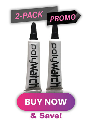 2 PACK PolyWatch Scratch Remover Polish Compound for Acrylic Watch Crystals