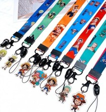 10pcs Anime mix Lanyard Acrylic pendant Mobile Phone ID Card KeyChain Holder