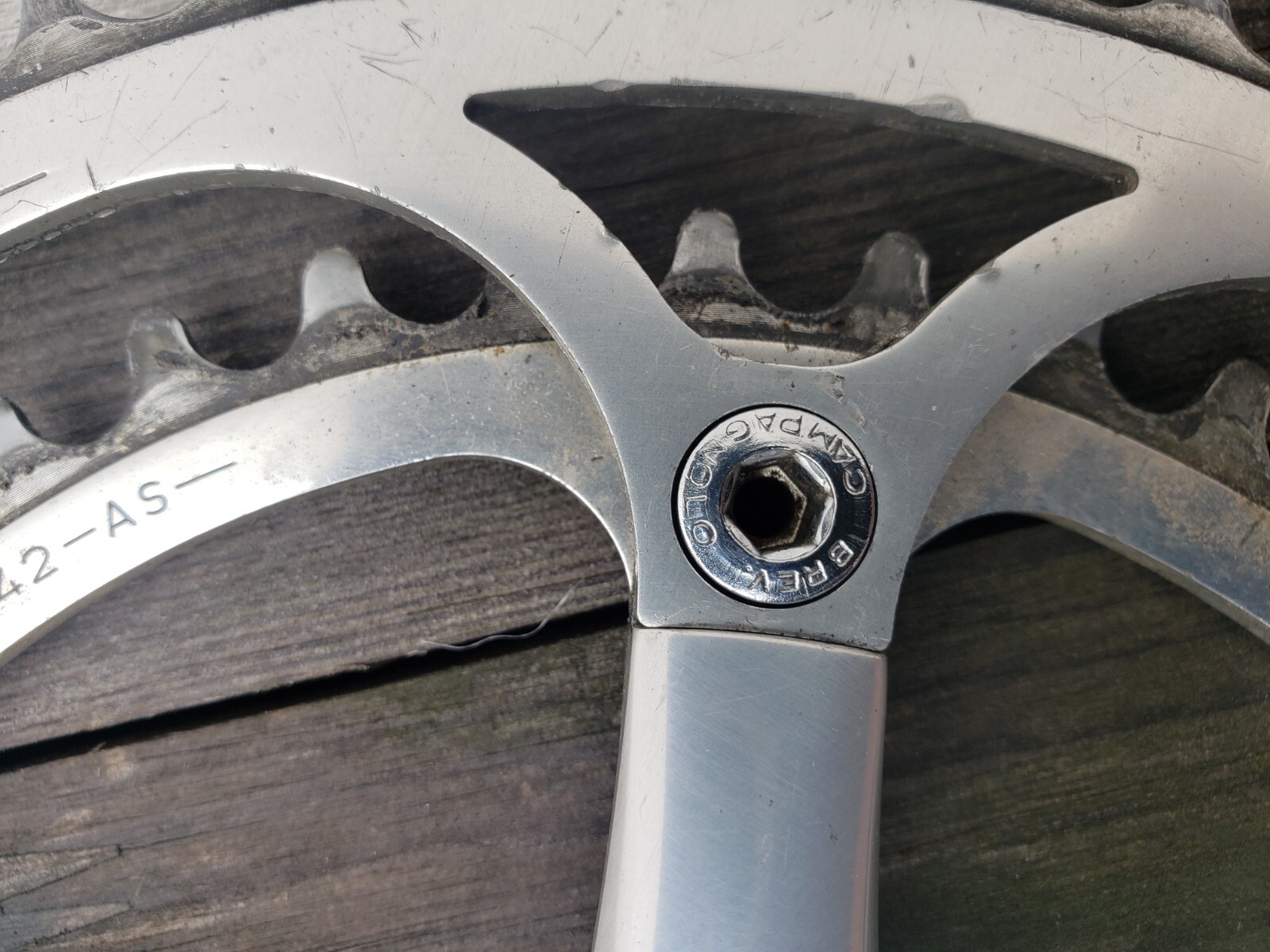 Crankset Campagnolo Record  175mm  53/42 for Square Taper bb , Campy