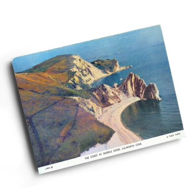 A6 PRINT - Vintage Dorset - The Coast At Durdle Door, Lulworth Cove (b)