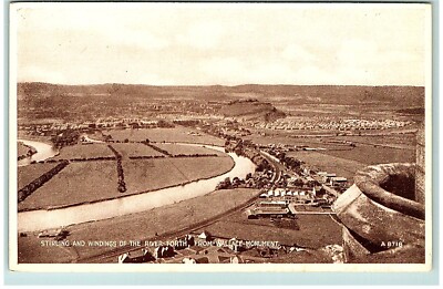 S04-3935, STIRLING AND WINDINGS OF THE RIVER FROTH, VINTAGE VALENTINE'S POSTCARD