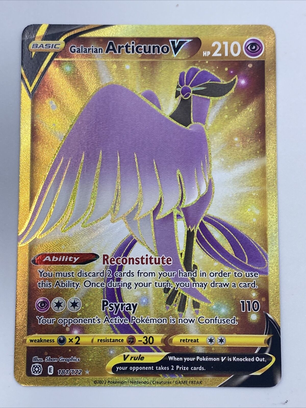 Carta Pokémon Articuno di Galar V 074/070 - Secret Rare