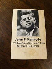 President John F. Kennedy hair strand JFK lock of hair relic mini museum USA US