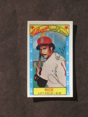 1979 Kelloggs Jim Rice # 15 ERROR VARIATION Name longer Red Sox MINT HOF