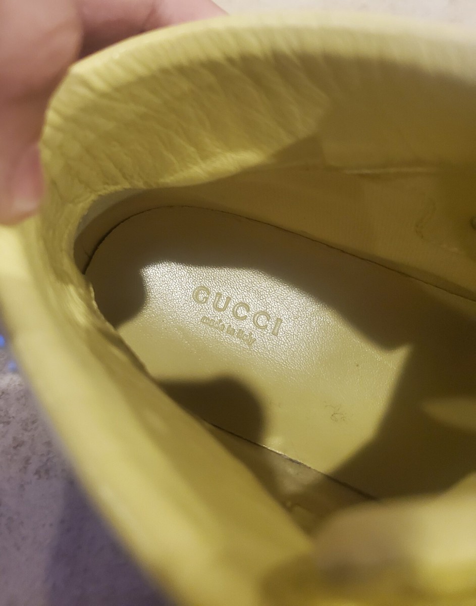 Neon Gucci Swarovski Crystal High Top Sneakers Shoes & Box