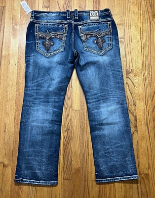 Rock Revival ストレートデニム ダークブルー 平成y2k Calix Straight Jeans | Dark Wash | Rock Revival