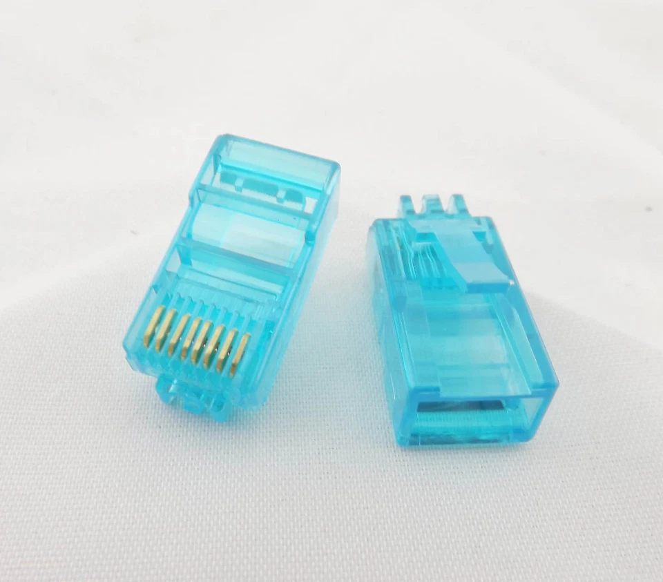 50x RJ45 Network Cable Modular Plug Ethernet CAT5 8P8C Connector End Multi-color - Image 3 of 4