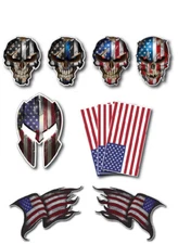 10x Small Molon Labe Skull Spartan Hard Hat Helmet Vinyl Decal Sticker Car USA