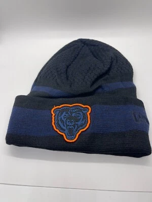 Winter Beanie Hat New Chicago Bears New Era Knit On Field Sideline Fleece Cap.