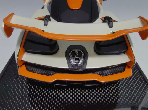 1/18 Lierre Merritt Mclaren Senna Blanc/Orange Accent #50 De 50 Carbone Base - Picture 3 of 9