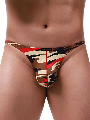 Męskie stringi z nadrukiem T-String Bielizna G-String Majtki Torba U ☇ - Zdjęcie 14 z 19