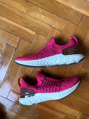 Size 9 - Nike React Phantom Run Flyknit 2 Pink Prime Zebra W