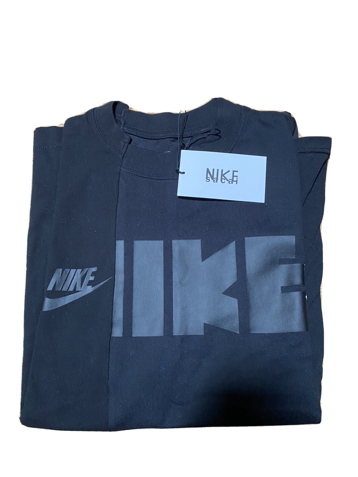 SACAI X NIKE T shirt NIKE x SACAI nera ibrida taglia SMALL