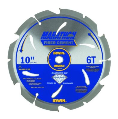 Irwin Tools 4935624 10'' x 6T Polycrystalline Diamond Cement Circular Saw Blade