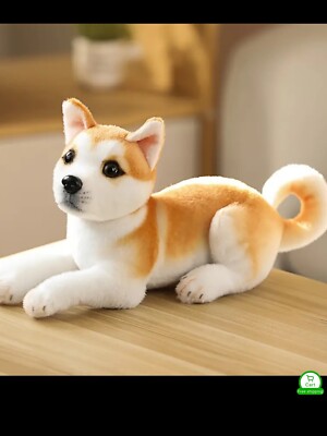 15  Spotted Akita Dog.  Adorable!  Stuffed Animal To Snuggle!