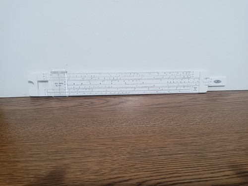 vintage Acu-math no. 400 slide rule with plastic case, good condition made in US - Afbeelding 4 van 5