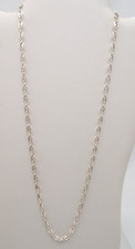 VTG NAPIER CHAIN LINK NECKLACE SILVER TONE 24