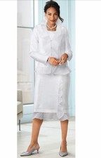 Size 10 Ashro White Formal Wedding Church Party Freeysia Jacket Dress