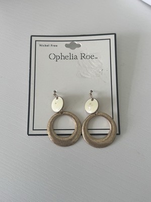 Ophelia Roe Nickel-Free Gold Tone Round Dangle Drop Earrings, Hook, No Stone