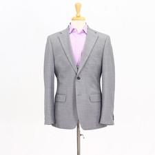 Tommy Hilfiger 40R Gray Sport Coat Blazer Jacket Solid 2-Button Wool Blend