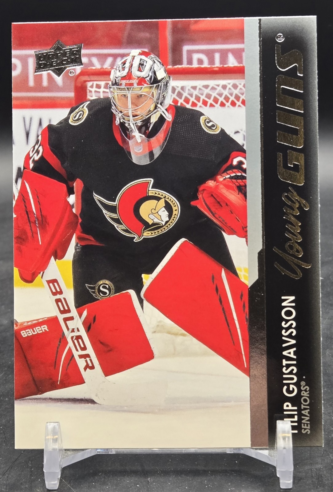 2021-22 Upper Deck Series 1 Filip Gustavsson Young Guns RC #225