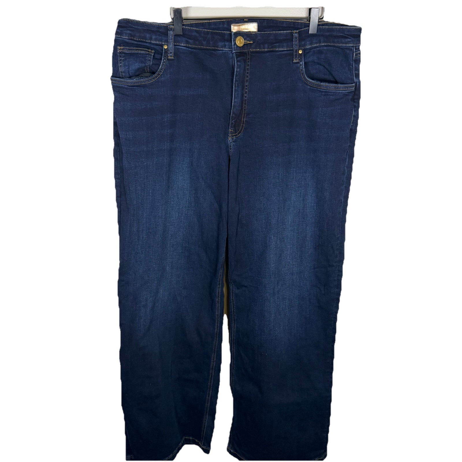 Kut From The Kloth Jean High Rise Wide Leg Dark Blue Size 18W Plus Jeans Boho