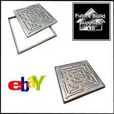 Driveway Manhole Cover & Frame 450mm x 450mm x 25mm 2.5 Tonne Galvanised Steel