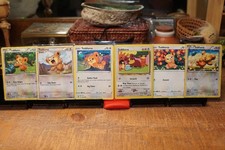 [Mixed] Teddiursa 6 Card Lot Neo Discovery Cute Pokemon Heart Sleeves TCG